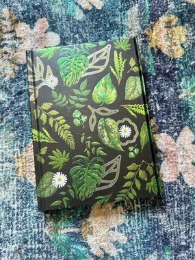 NWT Flame Tree Green Botanical Hardcover Journal - Leaf Print